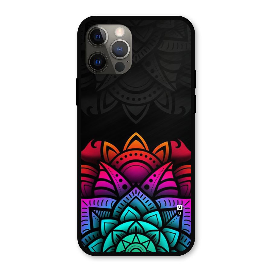 Wonderful Floral Metal Back Case for iPhone 12 Pro