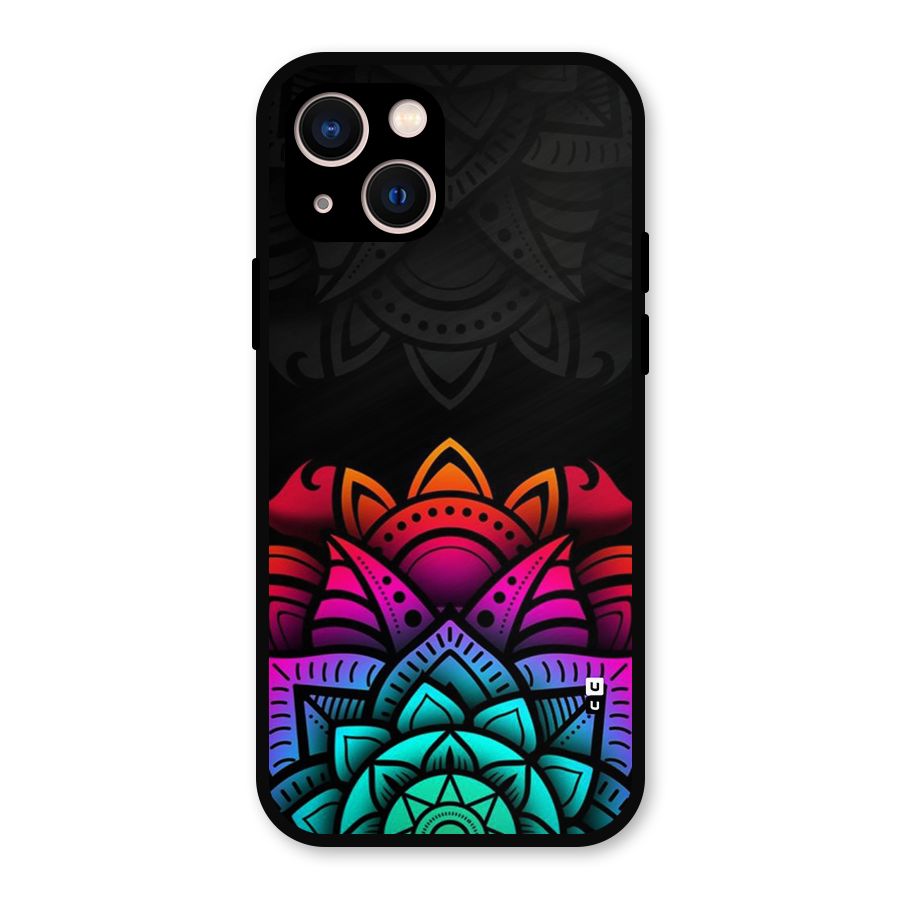 Wonderful Floral Metal Back Case for iPhone 13