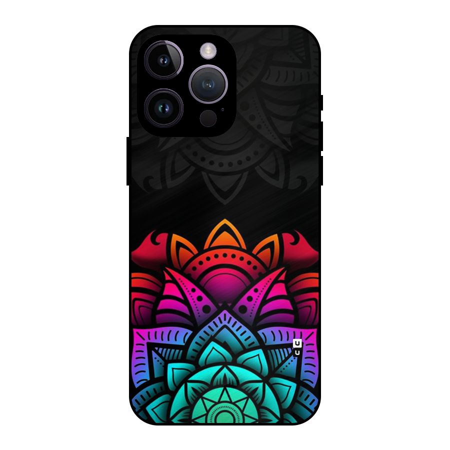 Wonderful Floral Metal Back Case for iPhone 14 Pro Max