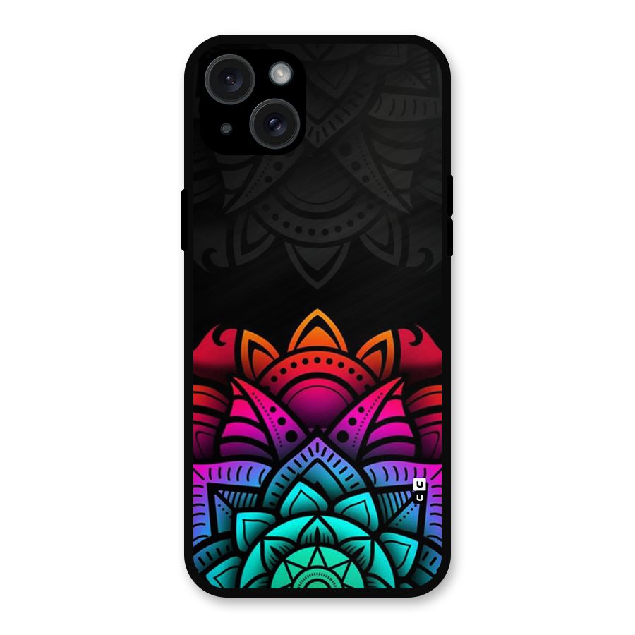 Wonderful Floral Metal Back Case for iPhone 15 Plus