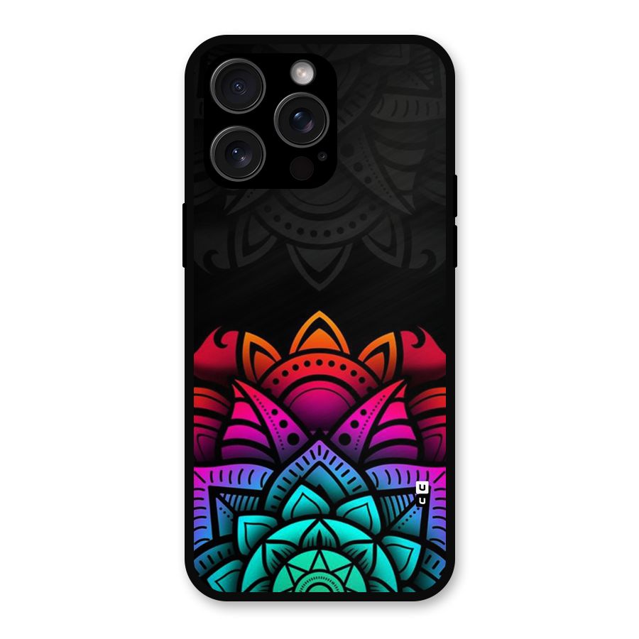 Wonderful Floral Metal Back Case for iPhone 15 Pro Max