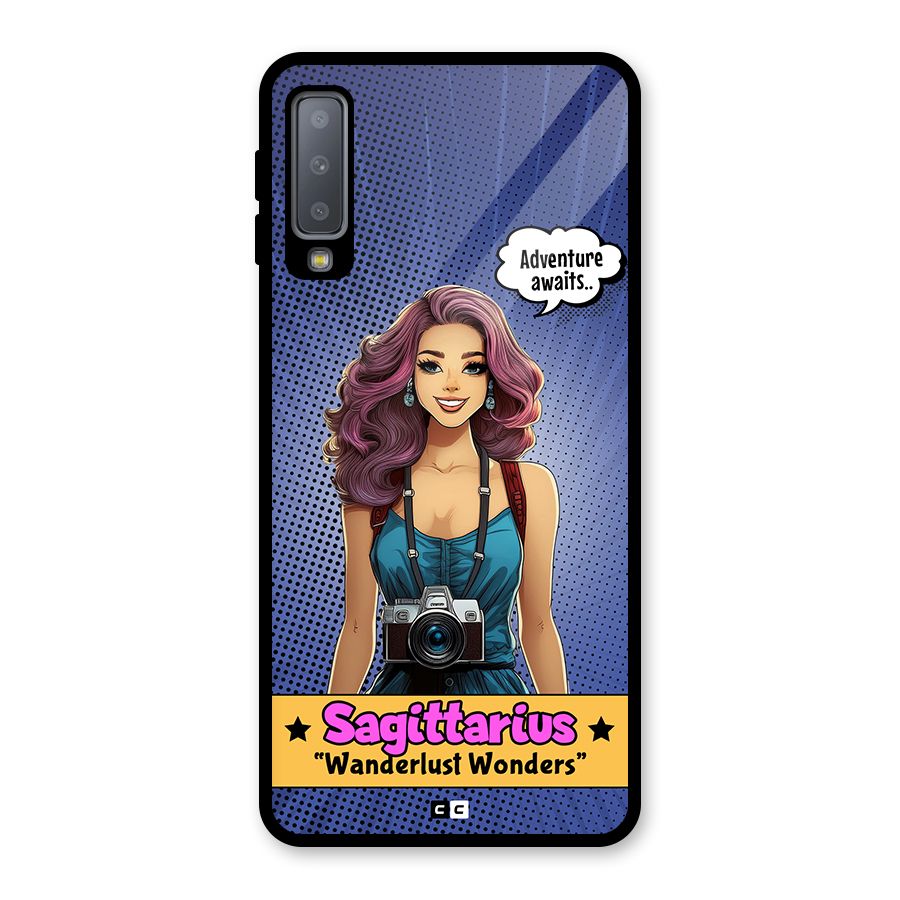 Wonderful Sagittarius Glass Back Case for Galaxy A7 (2018)
