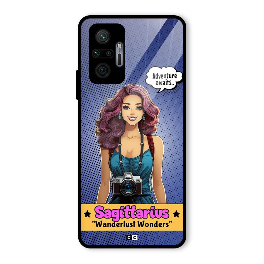 Wonderful Sagittarius Glass Back Case for Redmi Note 10 Pro