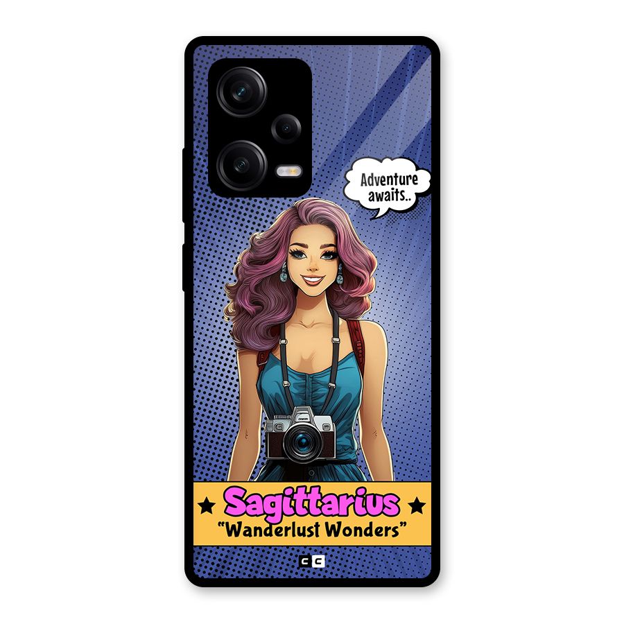 Wonderful Sagittarius Glass Back Case for Redmi Note 12 Pro
