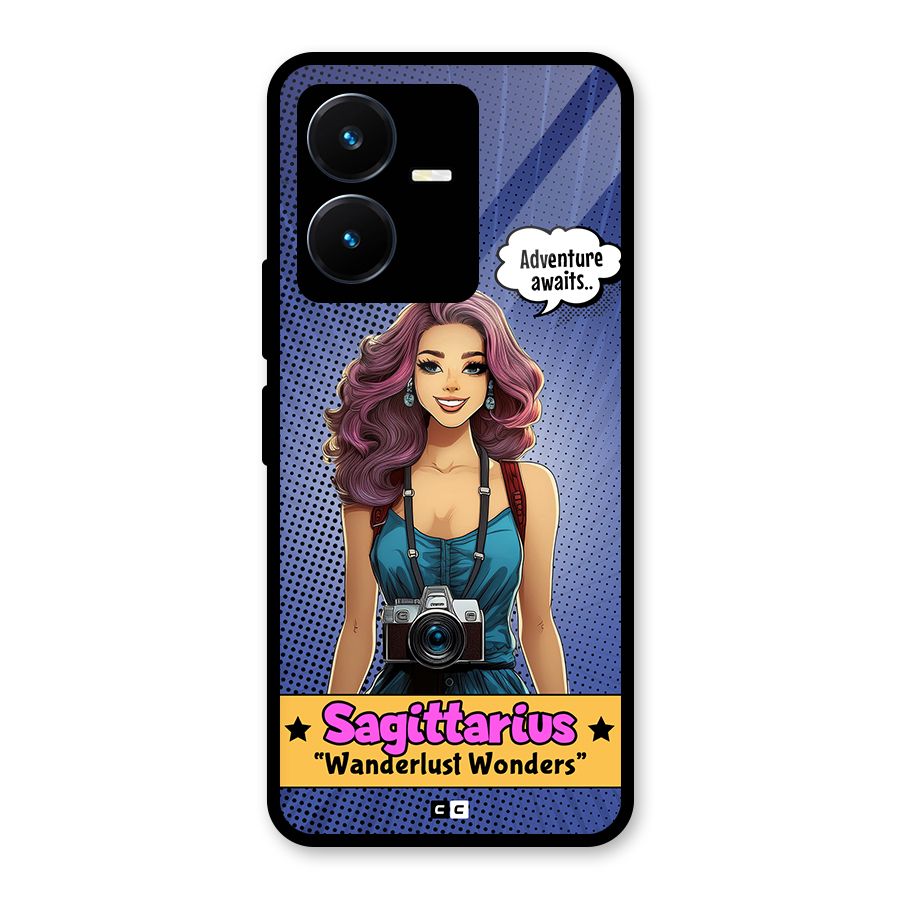 Wonderful Sagittarius Glass Back Case for Vivo Y22s