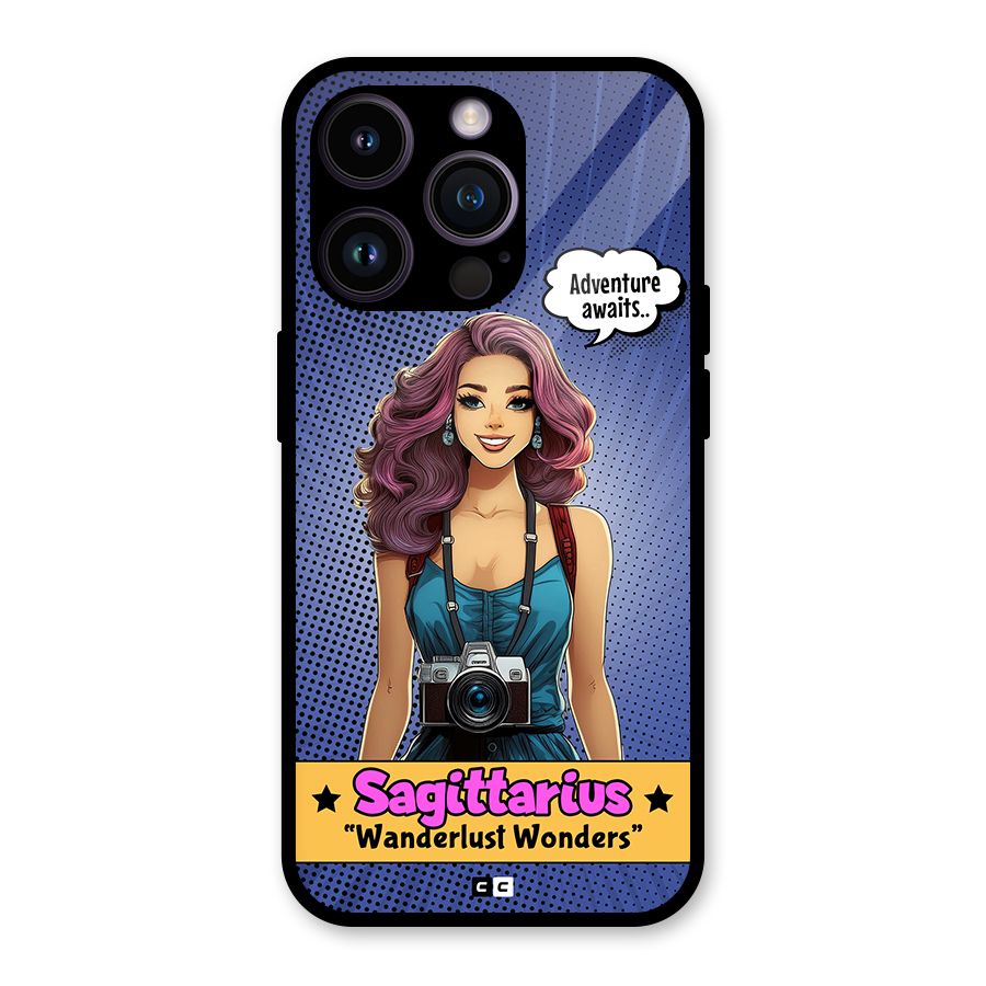 Wonderful Sagittarius Glass Back Case for iPhone 14 Pro