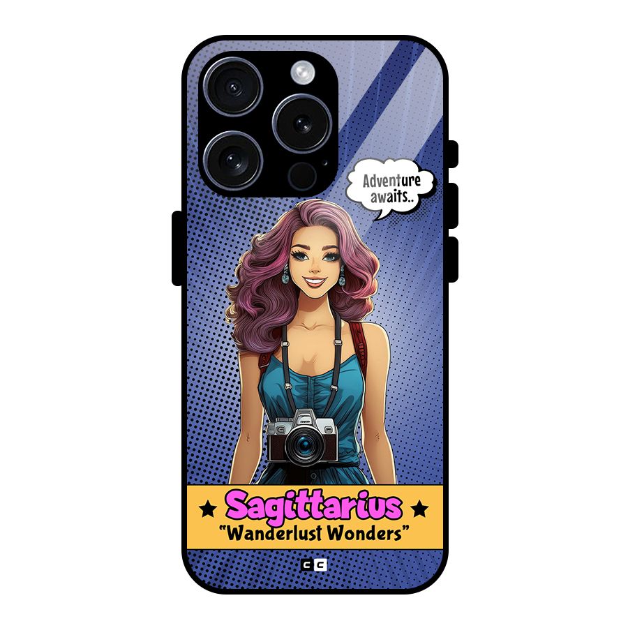 Wonderful Sagittarius Glass Back Case for iPhone 15 Pro