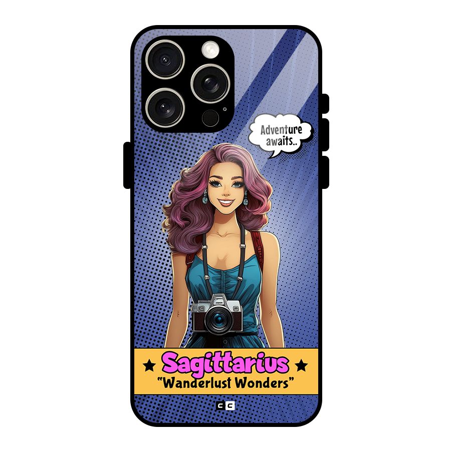 Wonderful Sagittarius Glass Back Case for iPhone 15 Pro Max