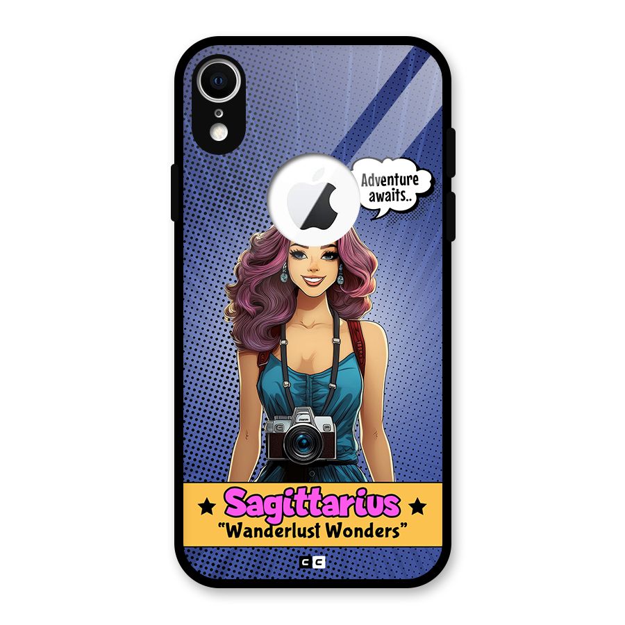 Wonderful Sagittarius Glass Back Case for iPhone XR Logo Cut