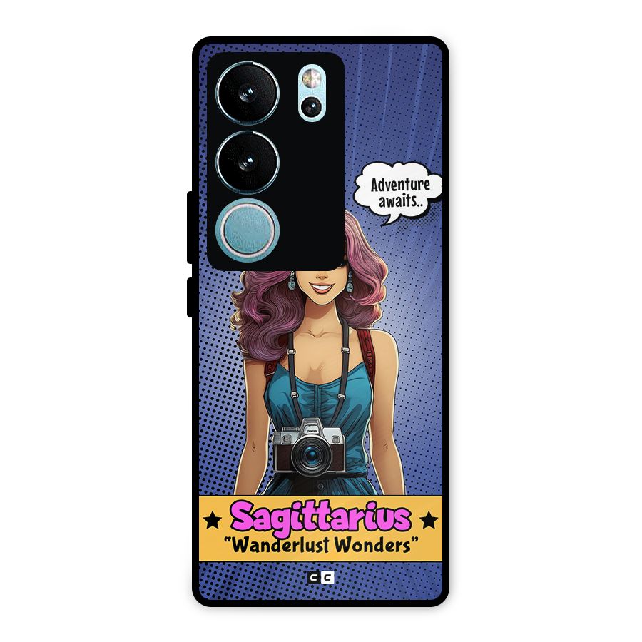Wonderful Sagittarius Metal Back Case for Vivo V29 Pro