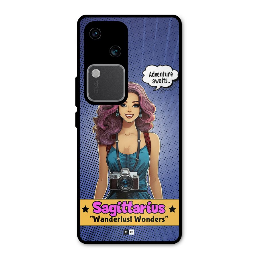 Wonderful Sagittarius Metal Back Case for Vivo V30 Pro