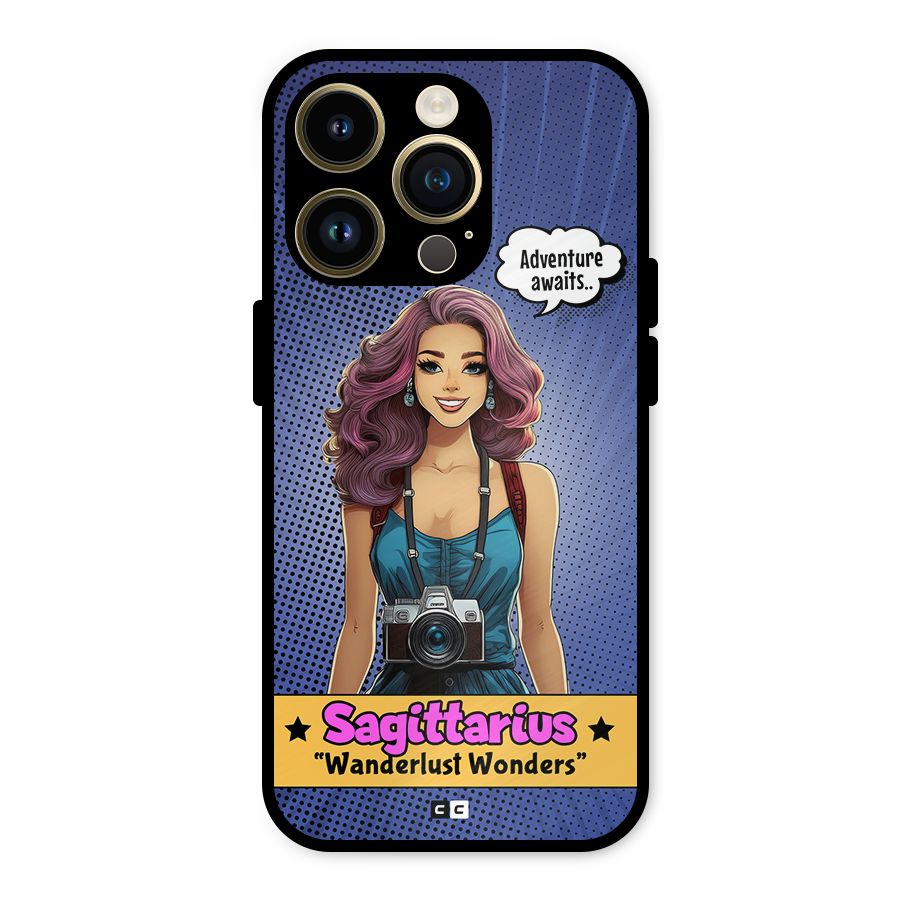 Wonderful Sagittarius Metal Back Case for iPhone 14 Pro