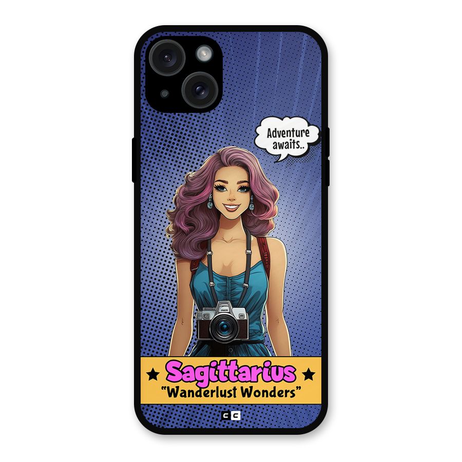 Wonderful Sagittarius Metal Back Case for iPhone 15 Plus