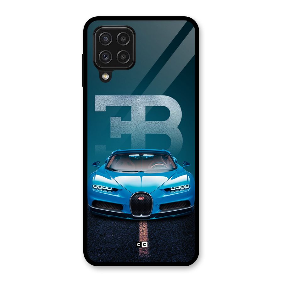 Wonderful Supercar Glass Back Case for Galaxy A22 4G