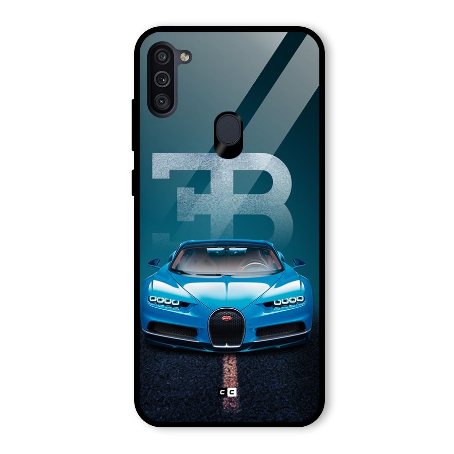 Wonderful Supercar Glass Back Case for Galaxy M11