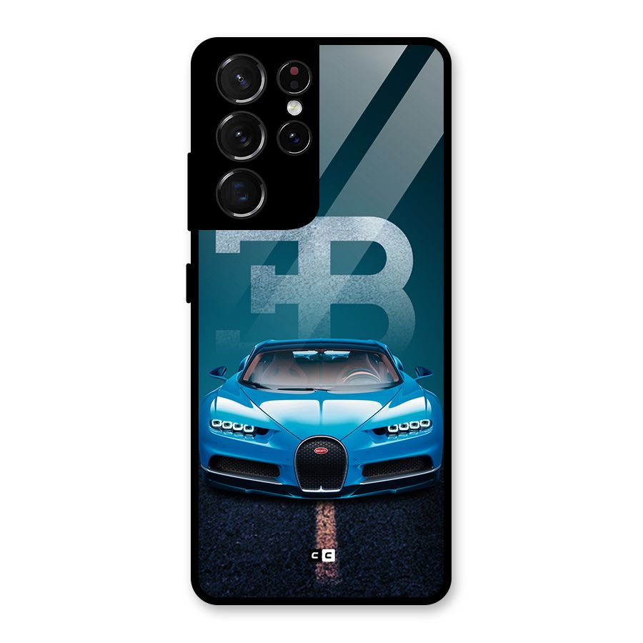 Wonderful Supercar Glass Back Case for Galaxy S21 Ultra 5G