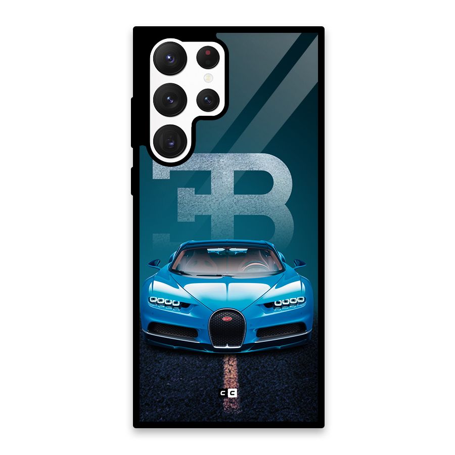 Wonderful Supercar Glass Back Case for Galaxy S22 Ultra 5G