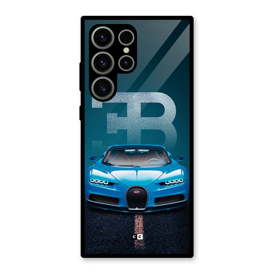 Wonderful Supercar Glass Back Case for Galaxy S23 Ultra