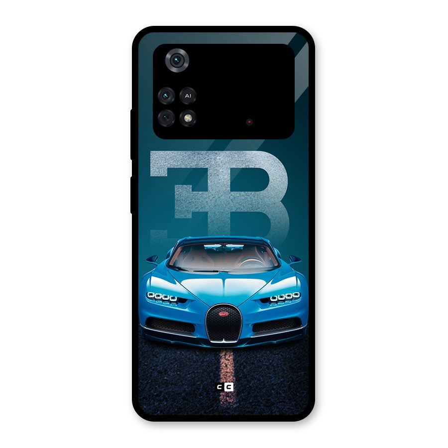 Wonderful Supercar Glass Back Case for Poco M4 Pro 4G