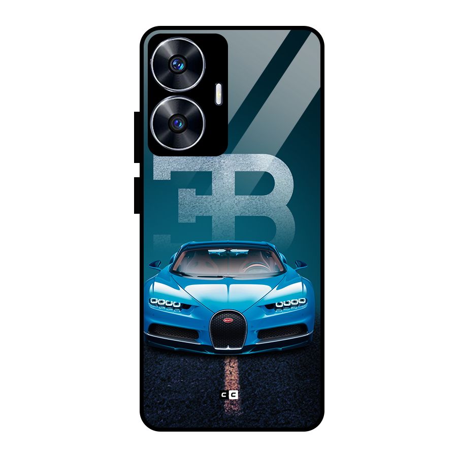 Wonderful Supercar Glass Back Case for Realme Narzo N55