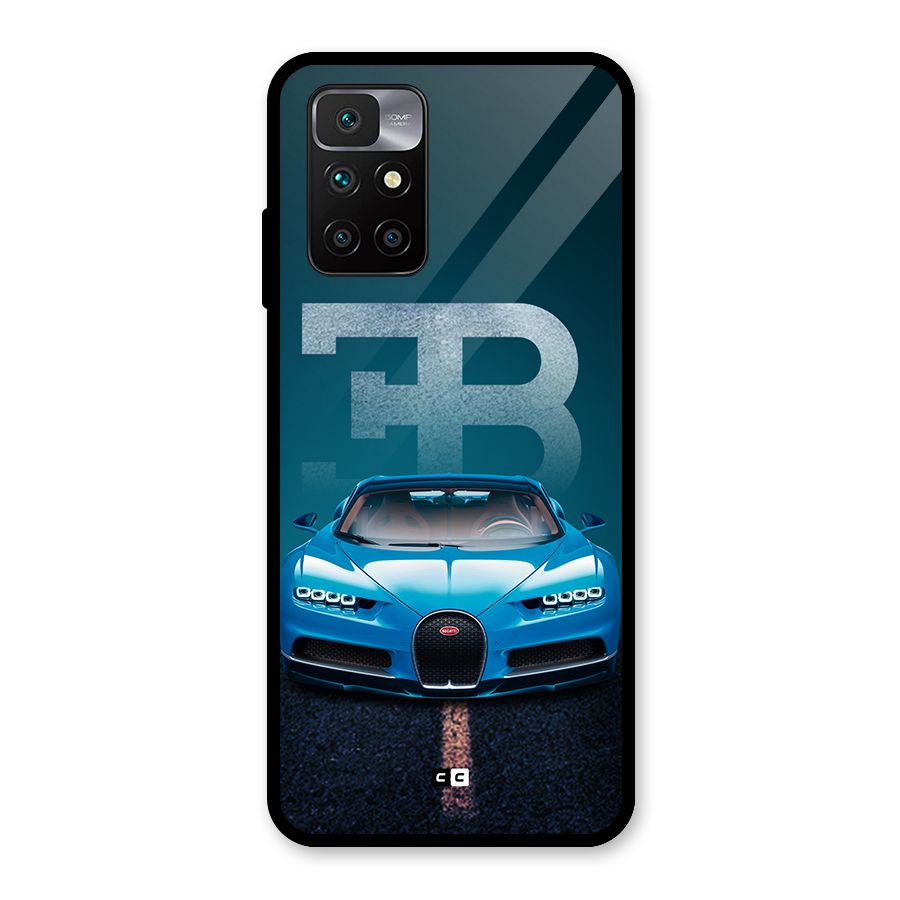 Wonderful Supercar Glass Back Case for Redmi 10 Prime