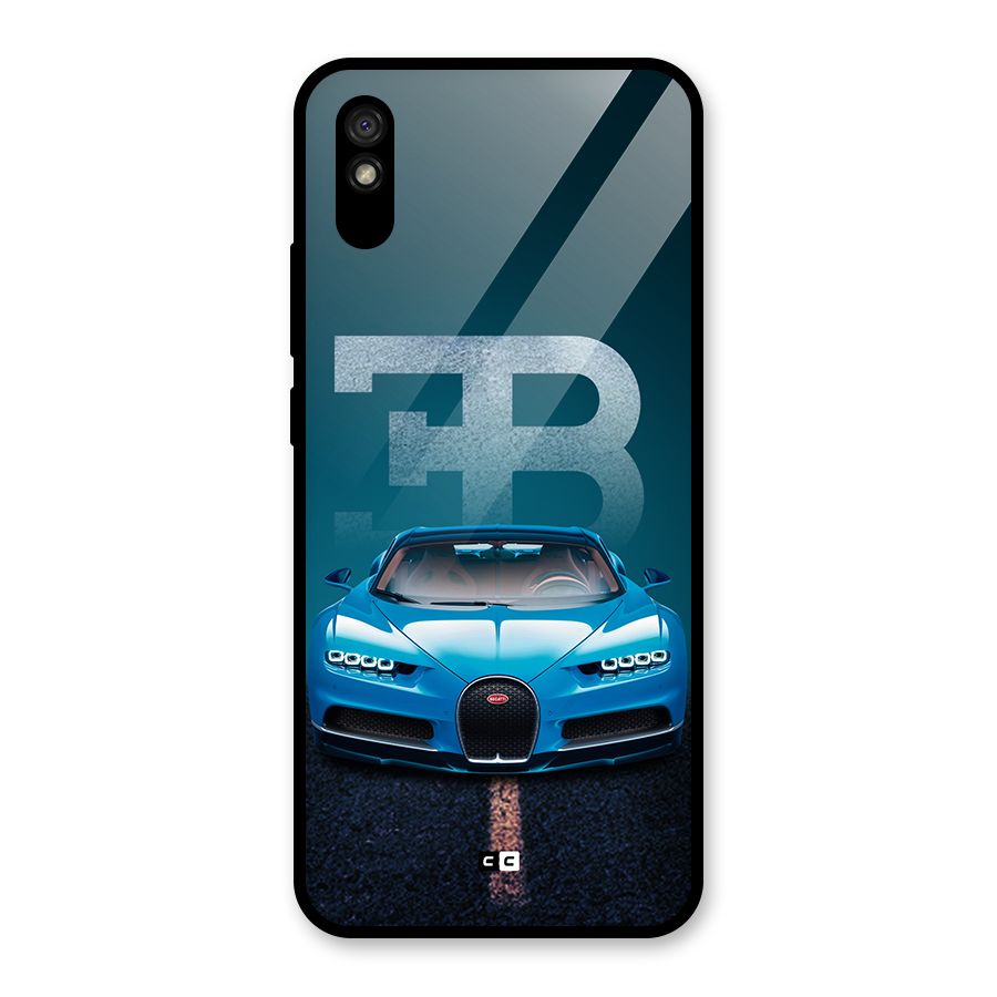 Wonderful Supercar Glass Back Case for Redmi 9A