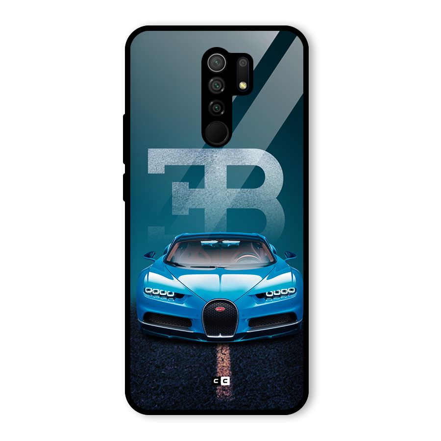 Wonderful Supercar Glass Back Case for Redmi 9 Prime