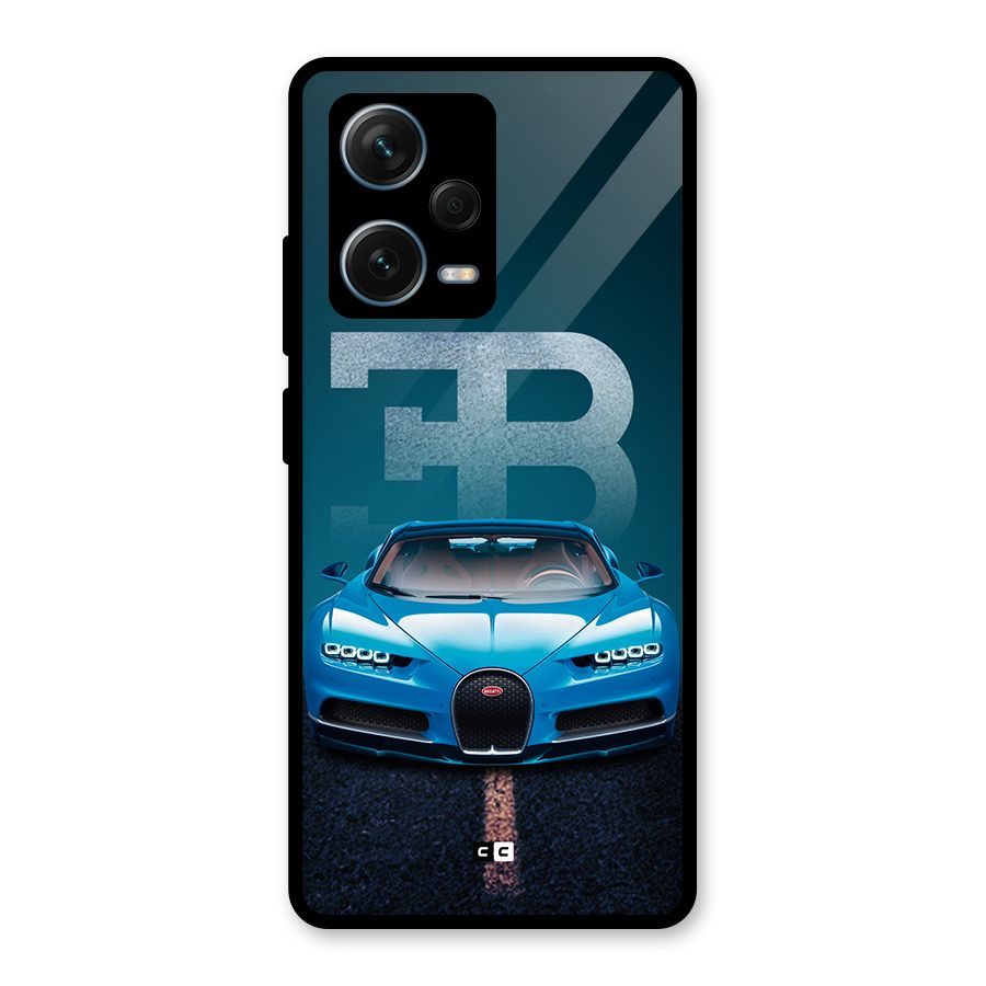 Wonderful Supercar Glass Back Case for Redmi Note 12 Pro Plus 5G