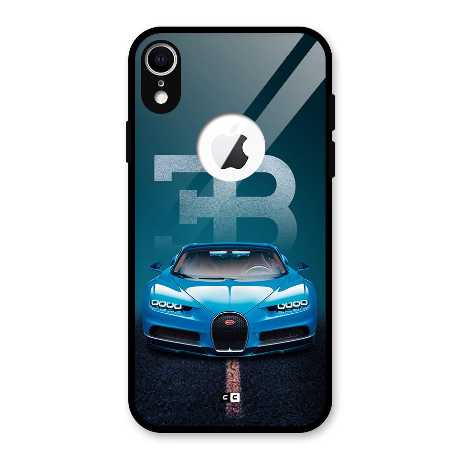 Wonderful Supercar Glass Back Case for iPhone XR Logo Cut