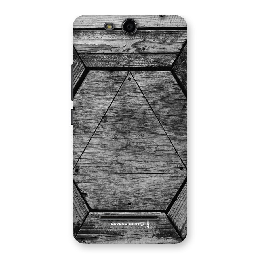 Wooden Hexagon Back Case for Micromax Canvas Juice 3 Q392