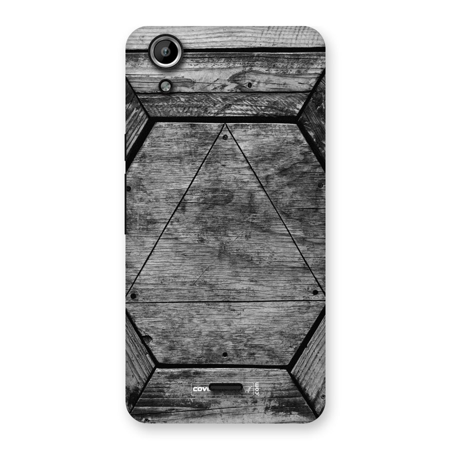 Wooden Hexagon Back Case for Micromax Canvas Selfie Lens Q345