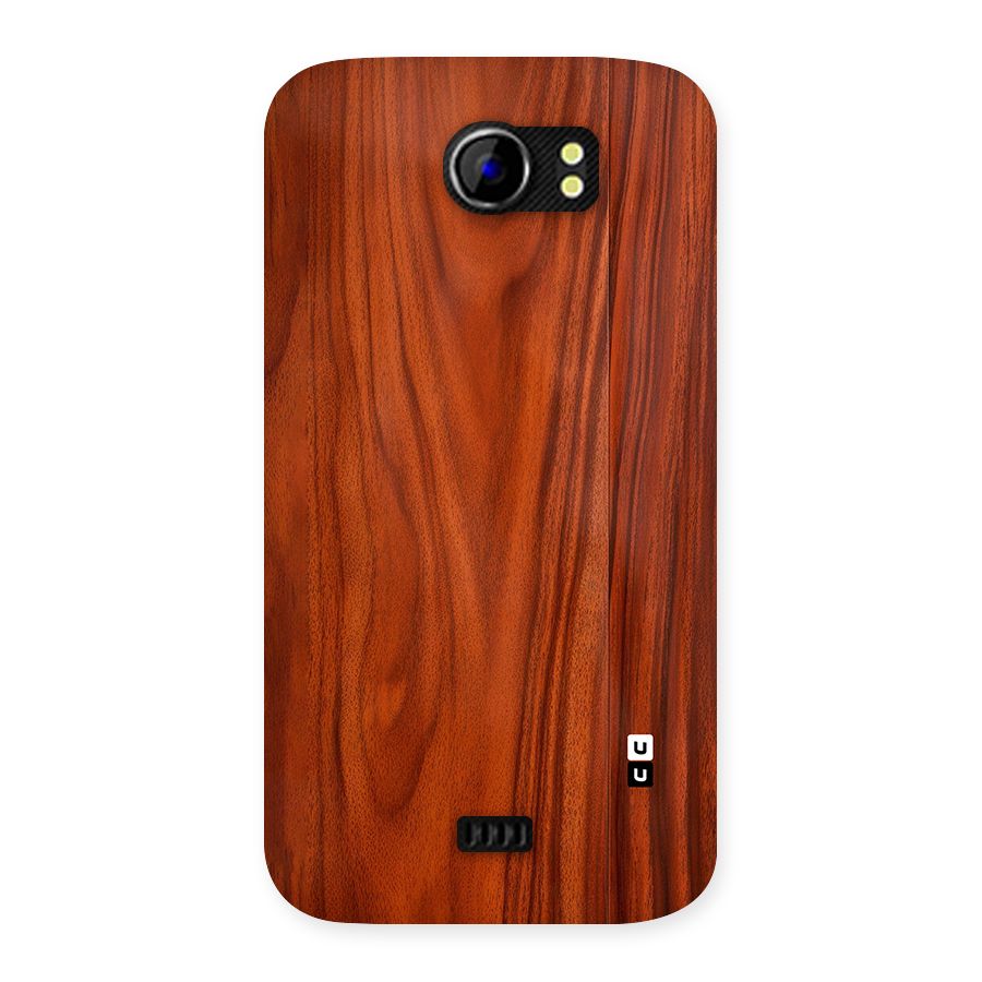 Wooden Texture Printed Back Case for Canvas 2 A110