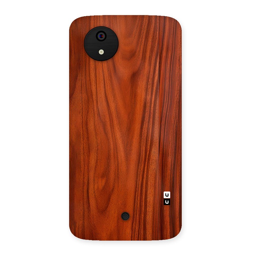 Wooden Texture Printed Back Case for Canvas A1  AQ4501