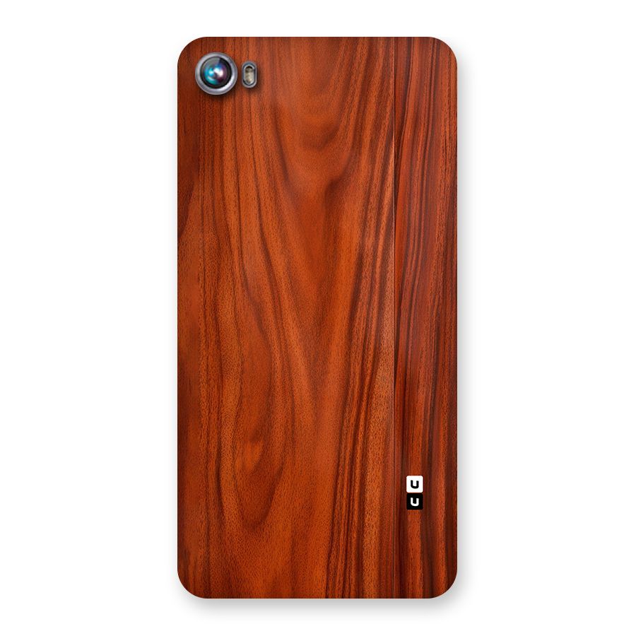 Wooden Texture Printed Back Case for Canvas Fire 4 (A107)