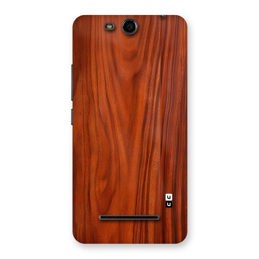 Wooden Texture Printed Back Case for Canvas Juice 3 Q392