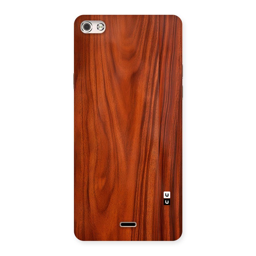 Wooden Texture Printed Back Case for Canvas Silver 5