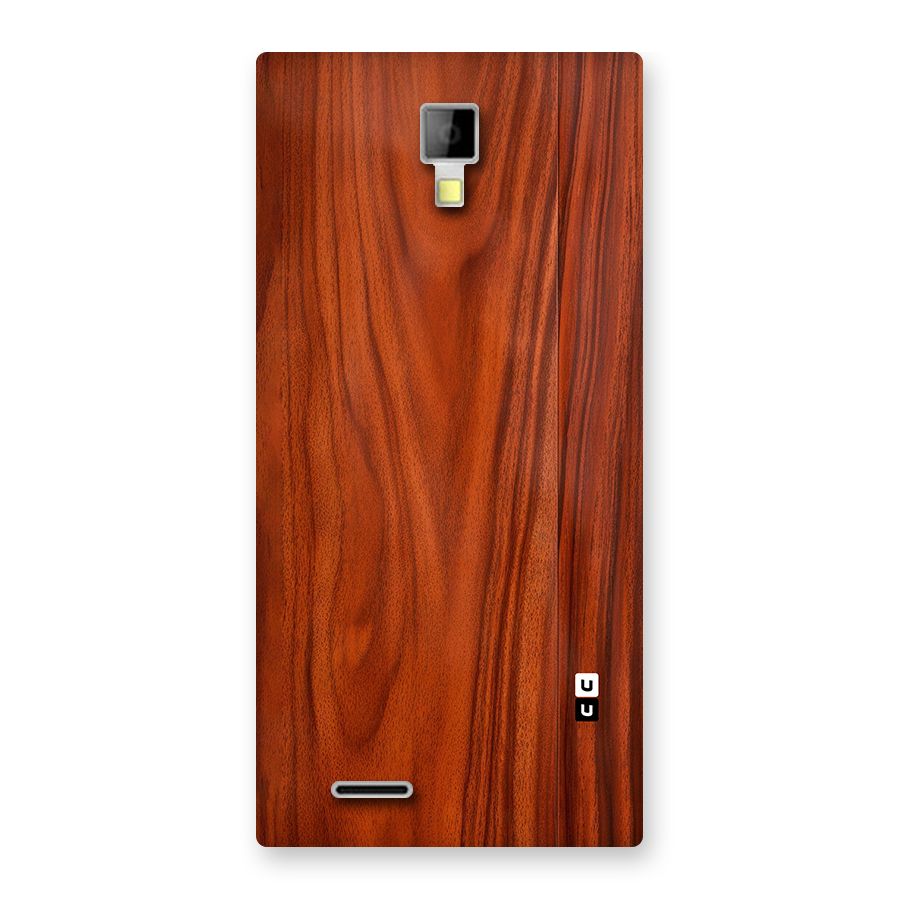 Wooden Texture Printed Back Case for Canvas Xpress A99