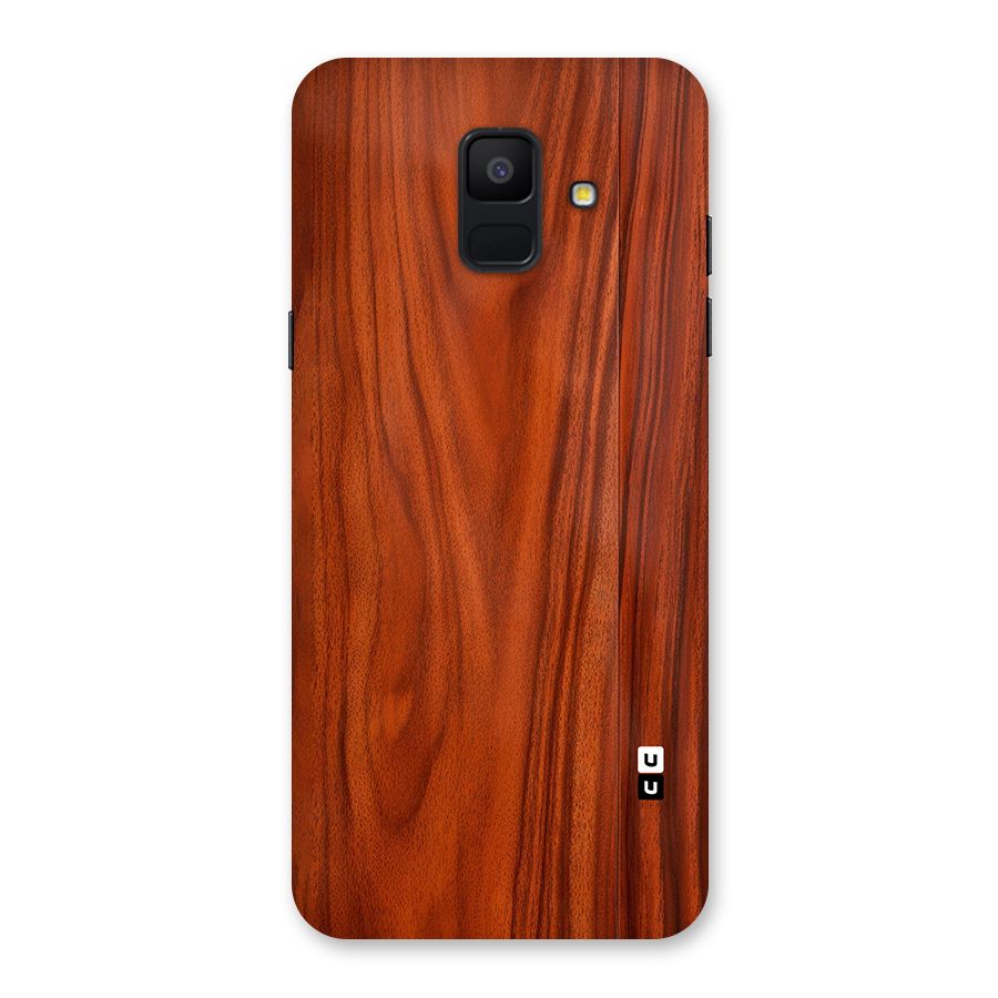 Wooden Texture Printed Back Case for Galaxy A6 (2018)