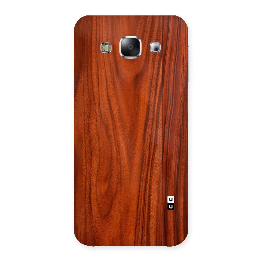 Wooden Texture Printed Back Case for Galaxy E5