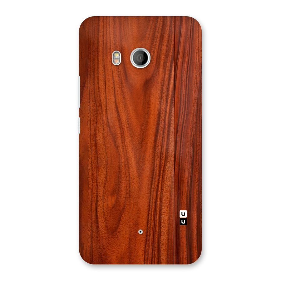 Wooden Texture Printed Back Case for HTC U11