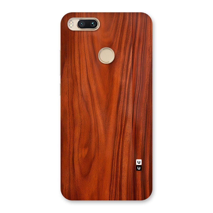 Wooden Texture Printed Back Case for Mi A1
