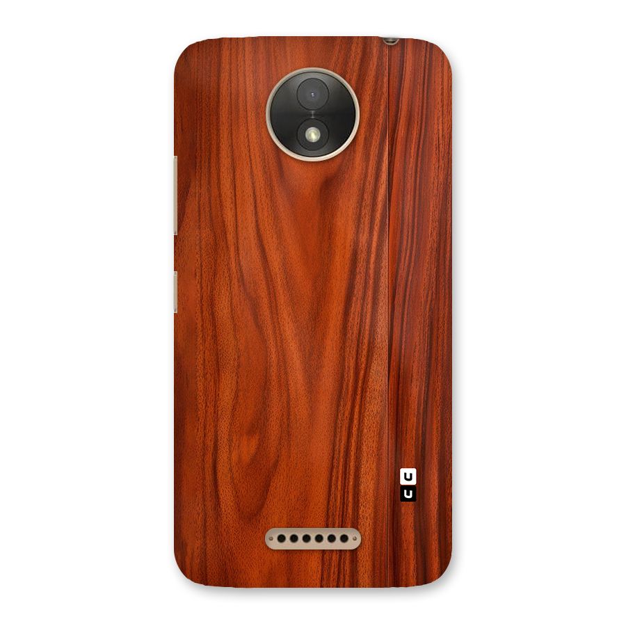 Wooden Texture Printed Back Case for Moto C Plus