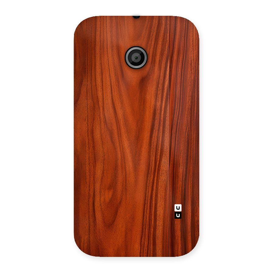 Wooden Texture Printed Back Case for Moto E