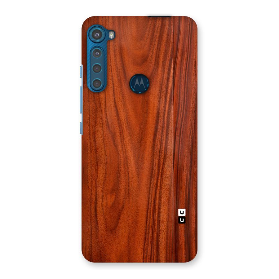 Wooden Texture Printed Back Case for Motorola One Fusion Plus