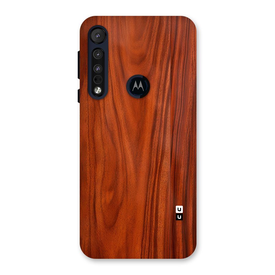 Wooden Texture Printed Back Case for Motorola One Macro