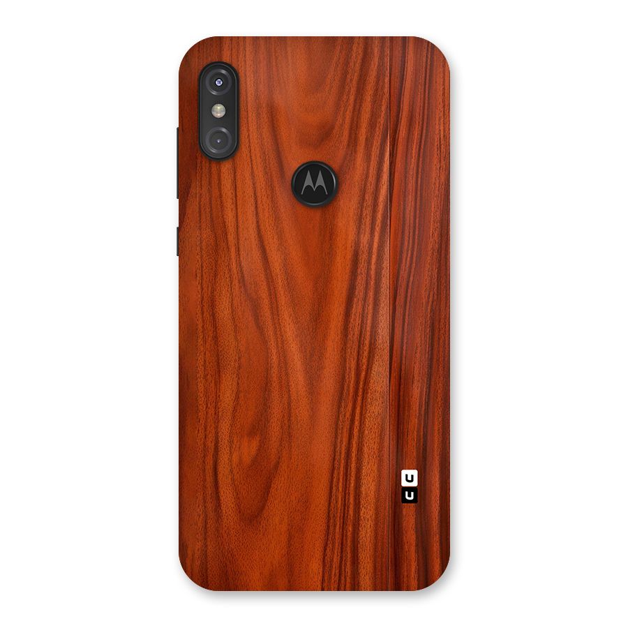 Wooden Texture Printed Back Case for Motorola One Power