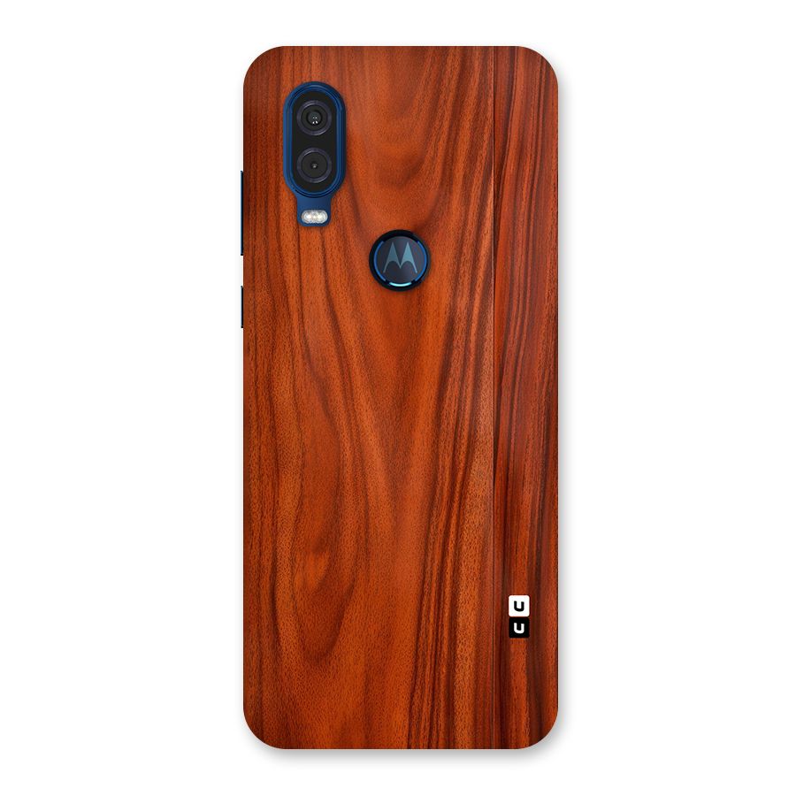 Wooden Texture Printed Back Case for Motorola One Vision