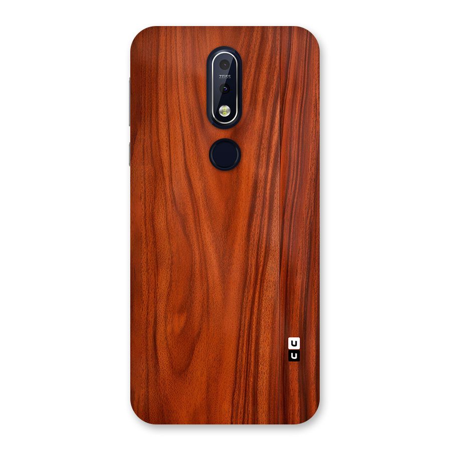Wooden Texture Printed Back Case for Nokia 7.1