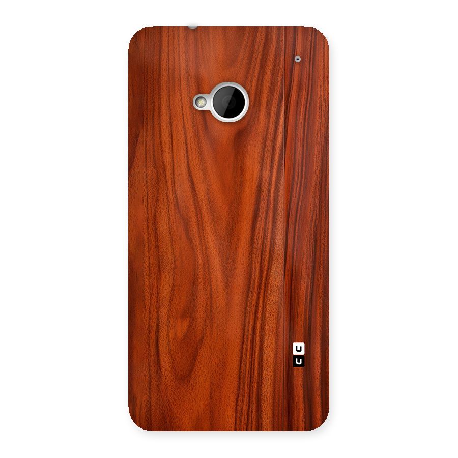Wooden Texture Printed Back Case for One M7 (Single Sim)