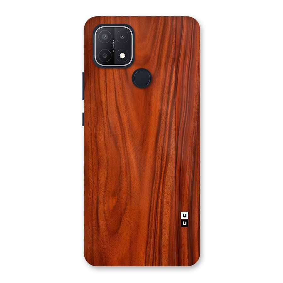 Wooden Texture Printed Back Case for Oppo A15